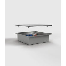 Prize încastrate în podea 6522A monofazate si trifazate , capac si cutie din oțel inoxidabil  , IP65