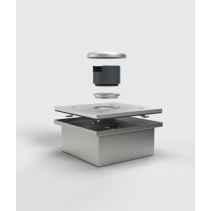 Prize încastrate în podea 6523Q monofazate si trifazate , capac si cutie din oțel inoxidabil  , IP65