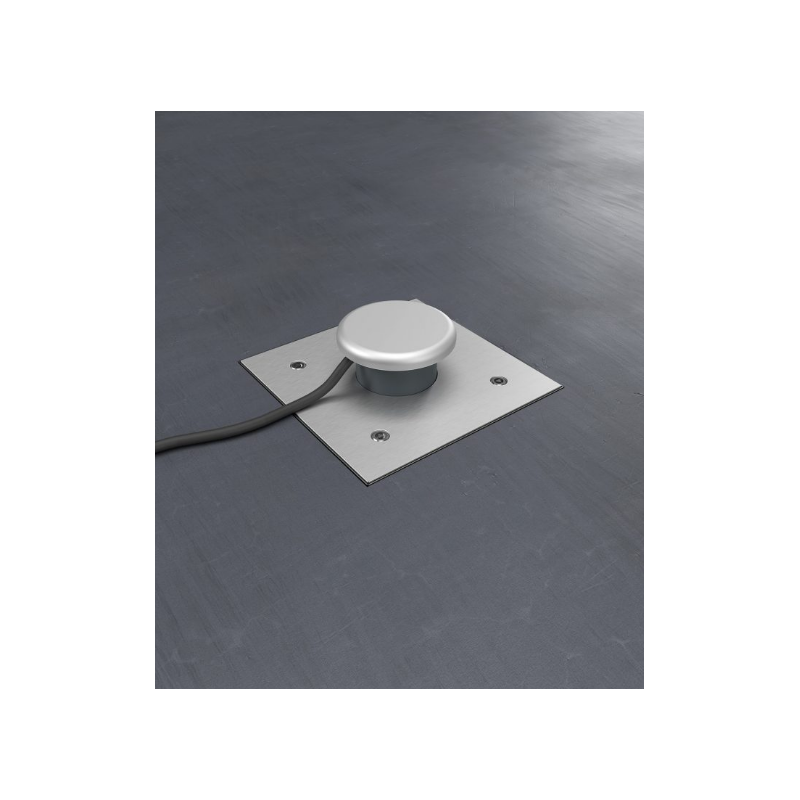 Prize încastrate în podea 6523Q monofazate si trifazate , capac si cutie din oțel inoxidabil  , IP65