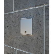 Priza pentru exterior 5501A montaj fațadă , din aluminiu masiv si cutie din oțel ZN cu încuietoare