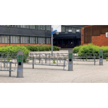 Statie de încarcare biciclete-trotinete ES323-EM ,domeniu public antivandal din INOX, echipată cu 4xRCBO B16A/0,03mA