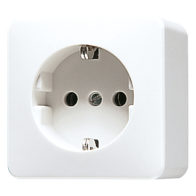 Priză SCHUKO aparentă , 16 A 250 V ~, 47 mm, AP 600, alb alpin  JUNG A620AWW