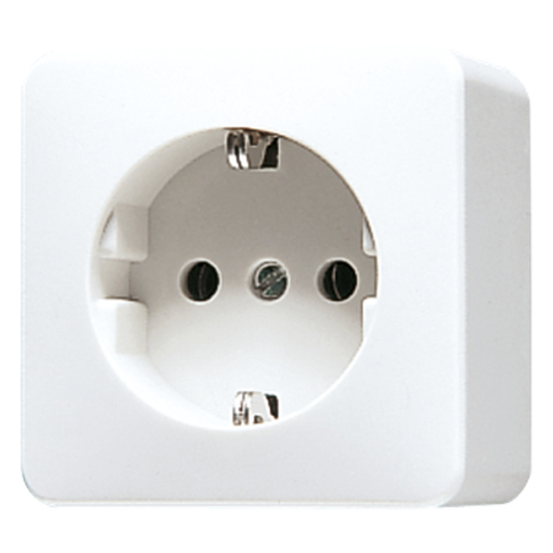 Priză SCHUKO aparentă , 16 A 250 V ~, 47 mm, AP 600, alb alpin  JUNG A620AWW