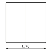 Capa pentru comutator dublu jaluzele cu revenire seria LS grafit negru , Jung LS995PSWM