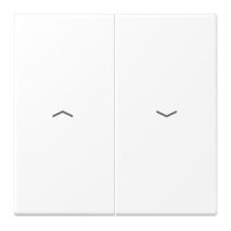 Capa pentru comutator dublu jaluzele cu revenire seria LS alb mat , Jung LS995PWWM