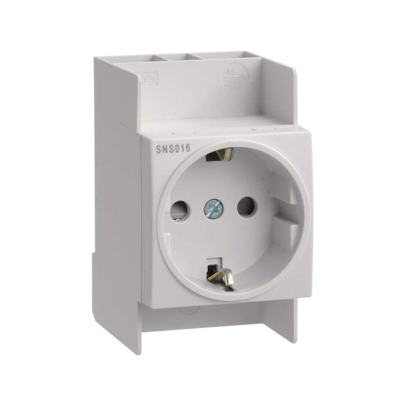 Priză pentru tablouri  modulară Hager SNS016 montaj sina DIN