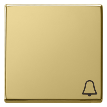 Gira 0286604 Sistem 55  , Capă intrerupatoare si taste cu simbol clopot , din alamă