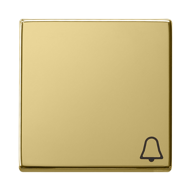 Gira 0286604 Sistem 55  , Capă intrerupatoare si taste cu simbol clopot , din alamă