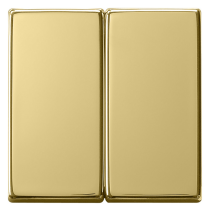 Gira 0295604 Sistem 55  , Capă intrerupatoare si taste duble , din alamă