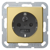 GIRA 0453604,Priză SCHUKO 16A System 55  realizată din alamă