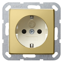 GIRA 0453614,Priză SCHUKO 16A System 55  realizată din alamă interior crem