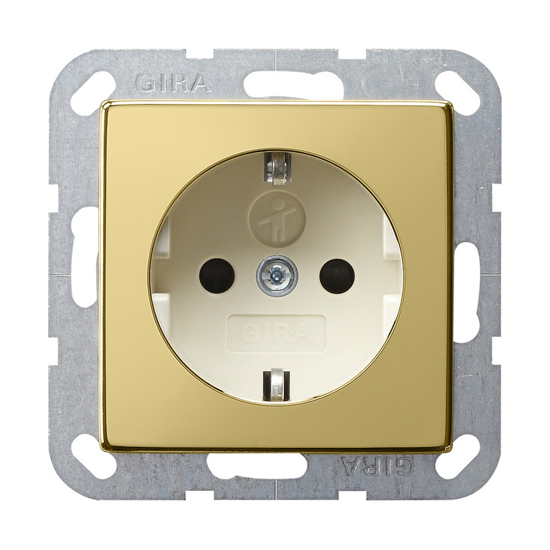 GIRA 0453614,Priză SCHUKO 16A System 55  realizată din alamă interior crem