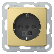 GIRA 0466604,Priză SCHUKO 16A System 55  realizată din alamă interior negru