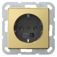 GIRA 0466604,Priză SCHUKO 16A System 55  realizată din alamă interior negru