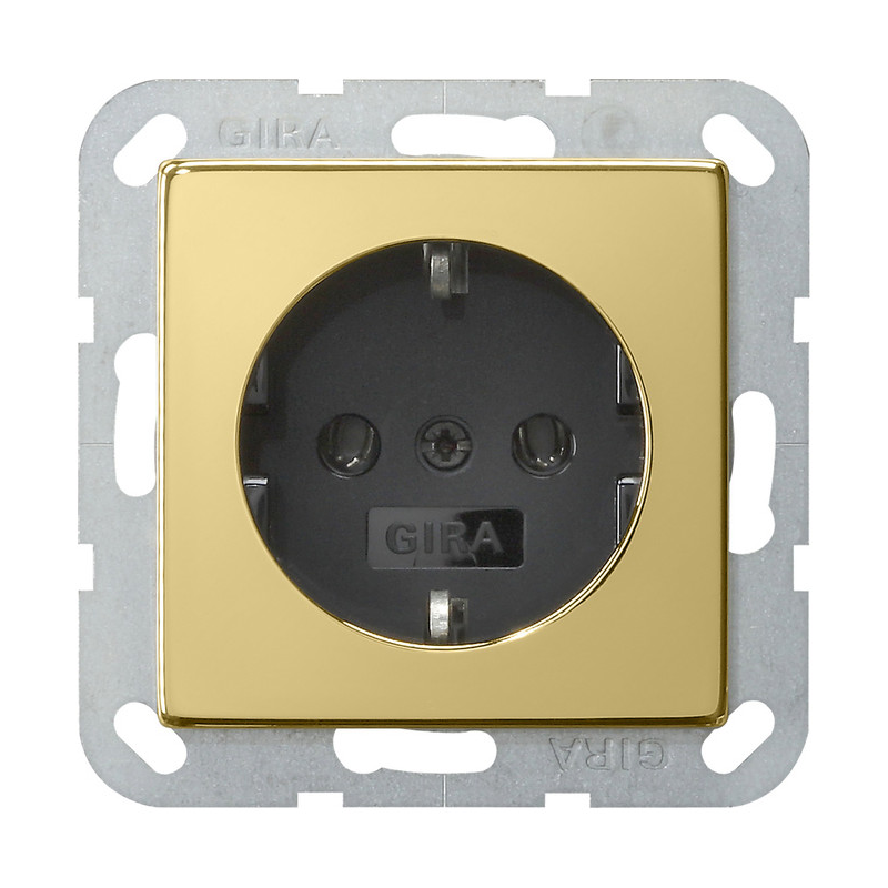 GIRA 0466604,Priză SCHUKO 16A System 55  realizată din alamă interior negru