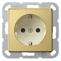 Gira  0466614,Priză SCHUKO 16A System 55  realizată din alamă interior crem