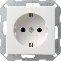 Gira 046627 ,Priză SCHUKO 16A System 55  alb mat