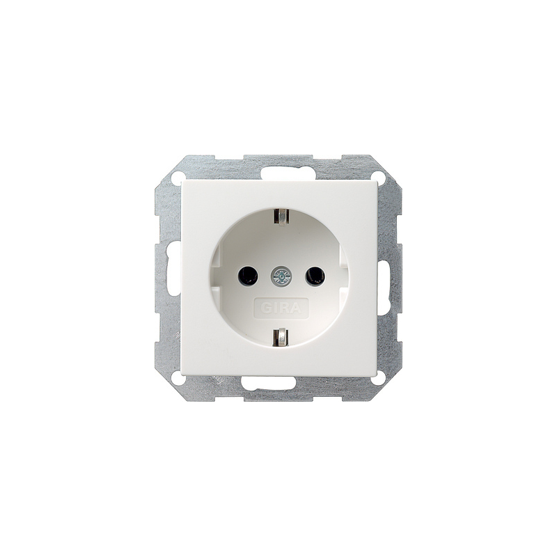 Gira 046627 ,Priză SCHUKO 16A System 55  alb mat