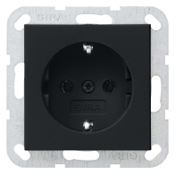 Gira 0466005,Priză SCHUKO 16A System 55  negru mat