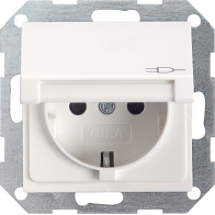 Gira 04540X,Priză cu capac SCHUKO 16A System 55