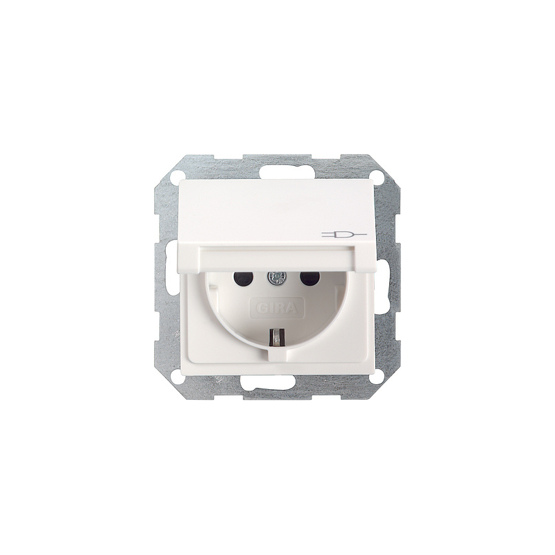 Gira 04540X,Priză cu capac SCHUKO 16A System 55 Gira 04540X,Priză cu capac SCHUKO 16A System 55