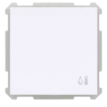 Senzor de temperatura/umiditate a camerei ,MDT SCN-TFS63.01 , 63mm cu cuplaj BUS studio alb lucios