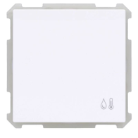 Senzor de temperatura/umiditate a camerei ,MDT SCN-TFS63.01 , 63mm cu cuplaj BUS studio alb lucios