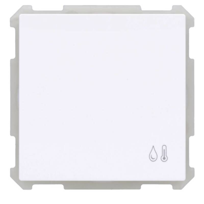 Senzor de temperatura/umiditate a camerei ,MDT SCN-TFS63.01 , 63mm cu cuplaj BUS studio alb lucios