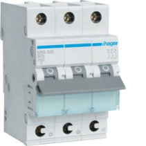 Hager Quick-Connect - Disjunctor 3-poli ,25A, 6kA,curba C
