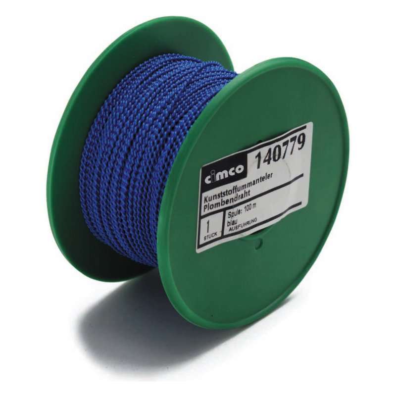 Sârmă fir pentru plombe si sigilii din oțel acoperita cu plastic albastru , CIMCO 140779