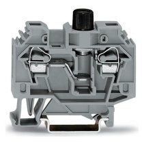 Clemă şir cu siguranţă,cu şurub, pe şină, gri ,WAGO 282-122  , 500V 6kV, 10A