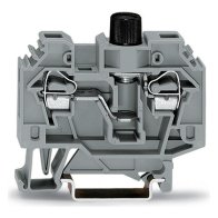Clemă şir cu siguranţă,cu şurub, pe şină, gri ,WAGO 282-122  , 500V 6kV, 10A