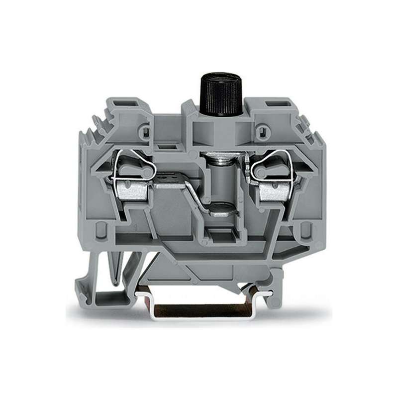 Clemă şir cu siguranţă,cu şurub, pe şină, gri ,WAGO 282-122  , 500V 6kV, 10A