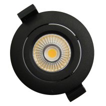 Spot încastrat LED PLANO PRO reglabil negru 6W, 230V, 3000K, 490lm