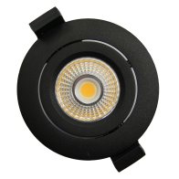 Spot încastrat LED PLANO PRO reglabil negru 6W, 230V, 3000K, 490lm
