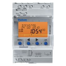 Releu timp digital, program săptămânal, 230-240V AC 2 canale 2 intrări externe, Theben TR642TOP2
