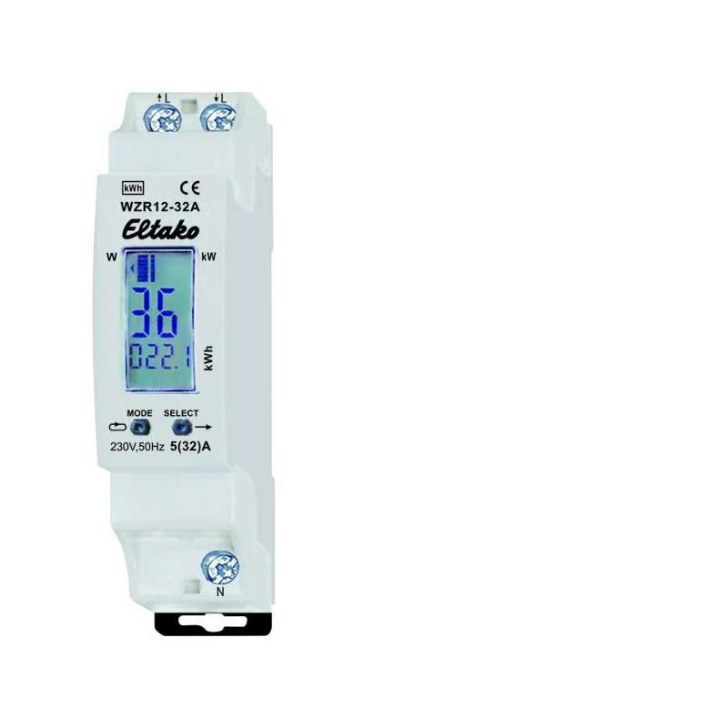 Contor electric monofazat cu reset Eltako  WZR12-32A, necalibrat MID  32A