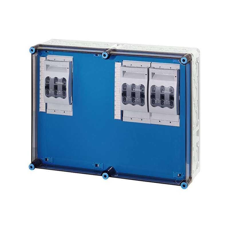 Carcasă de conectare pentru siguranțe MPR , 3x3x NH00, 400A+PE+N pe sine , IP65 ,IK08 ,sigilabil