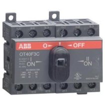 Comutator sarcina intre 2 surse conf. EN , I-0-II ,3 poli 40A cu maner negru, UL/CSA , ABB OT40F3C