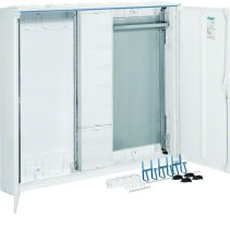 Tablou aparent sau incastrat , Hager FZB7K, clasa de izolație II, 252 module si Multimedia + ,cleme N si PE QuickConnect ,IP44