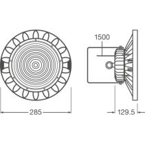 Lampă pentru hale, garaje si depozite  95W , Ledvance HIGH BAY Gen 2 , 6500K , IP65