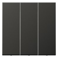 Capa pentru comutatoare triple  Jung  AL993AN seria LS din aluminiu lăcuit  antracit