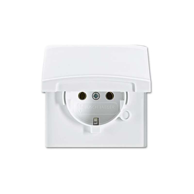 Priza schuko cu capac 16A  Busch-Jaeger 20EUGK-34-101 (ABB) gama Allwetter44 , special creata pentru exterior IP44