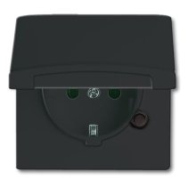Priza schuko cu capac 16A  Busch-Jaeger 20EUGK-35-101 (ABB) gama Allwetter44 , special creata pentru exterior IP44