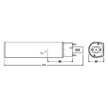 Bec LED înlocuitor pentru KLLni cu 2 pini ,Osram DULUX D26LED10W/840230VEMG24D-310X1