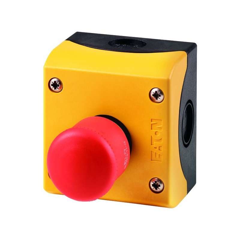 Buton Eaton M22-PV/KC11/IY OPRIRE/OPRIRE DE URGENȚĂ eliberat prin tragere neiluminat 1 contact NC 1 contact NO