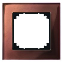 Ramă simplă Merten 489115 din sticlă securizată mahon 6mm seria M-Plan