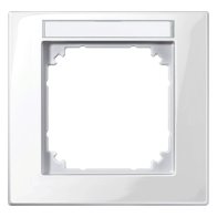 Ramă simplă cu spațiu de echitare Merten 514119 din termoplastic alb polar seria M-Plan