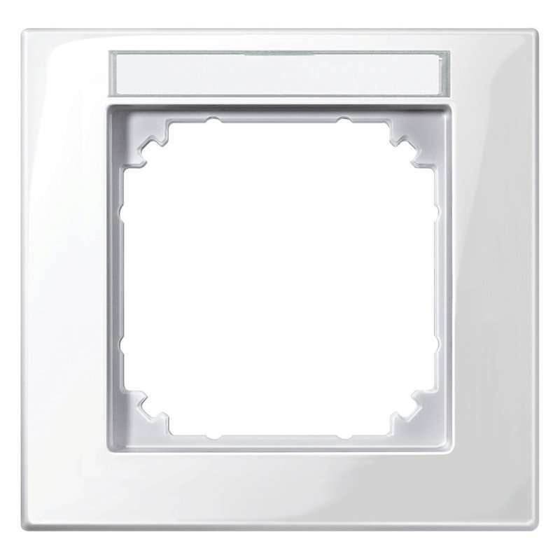 Ramă simplă cu spațiu de echitare Merten 514119 din termoplastic alb polar seria M-Plan