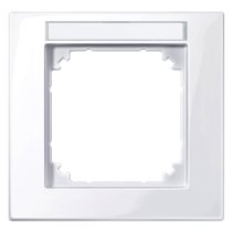 Ramă simplă cu spațiu de echitare Merten 514125 alb activ seria M-Plan (antibacterian - pentru spitale si cabinete medicale )